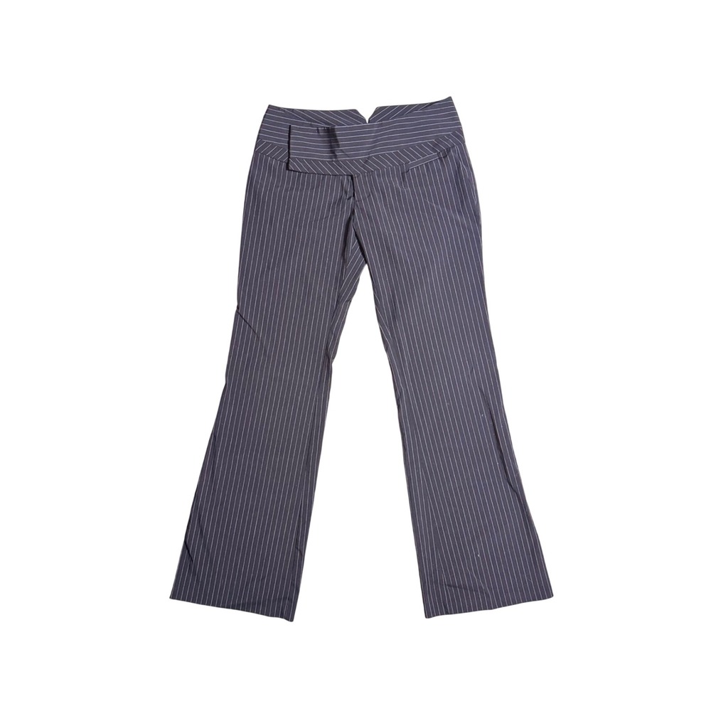 XOXO Vintage Y2K Pinstripe Low Rise Flare Dress Pants - Picture 2 of 11